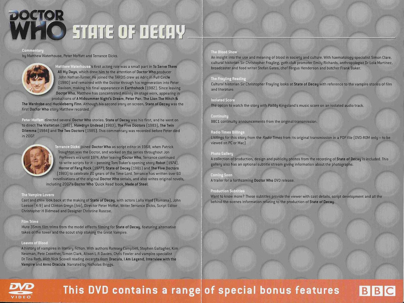 Inserts from BBCDVD 1835B